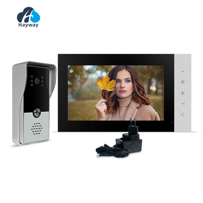 Video Intercom System Kit Wired Video Doorbell Phone Rainproof Call Panel IR Camera for Home Villa Building 1200TVL
