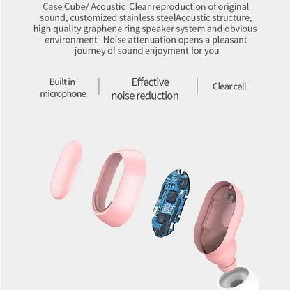 E7S TWS Earphones Bluetooth Headphones with 9D Stereo Hifi Wireless Bluetooth Earbuds with Spatial Audio Create Virtual Surround