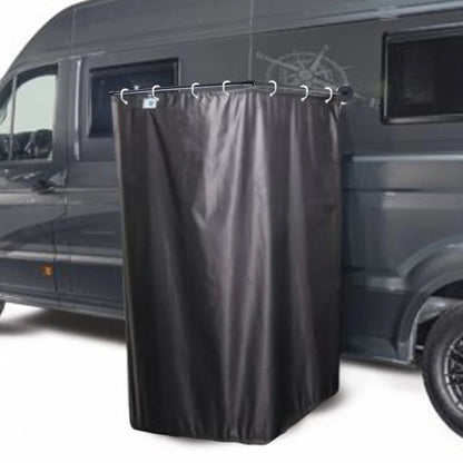Caravan Outdoor Shower Cabin Cubicle Stall / Enclosure Kits With Magnetic Bracket & Rod & Shower Curtain For Camping Motorhomes
