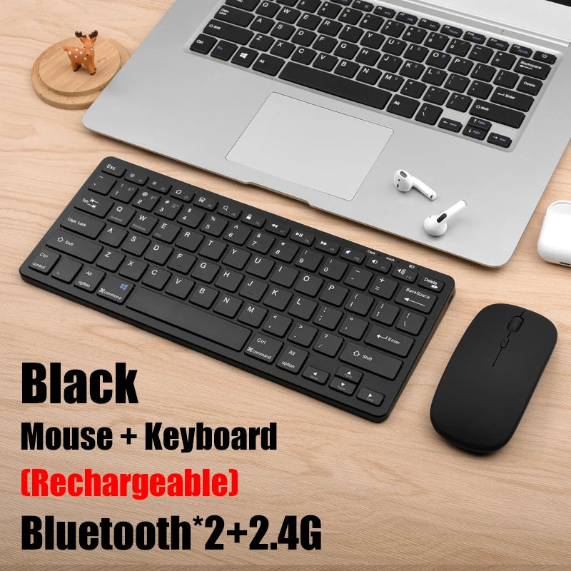 2.4G Wireless Keyboard Mouse Set Bluetooth 5.0 Keyboard Mouse Combo 3 modes Mini Keyboard Mouse For Laptop PC Accessories