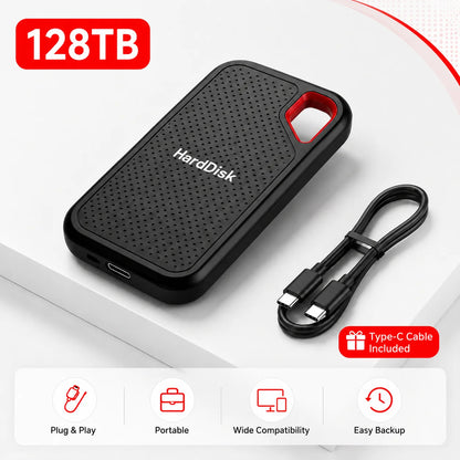 Handy Portable External Hard Drive 1TB 2TB External Hard Disk Data Storage Device For Laptop Desktop Smartphone
