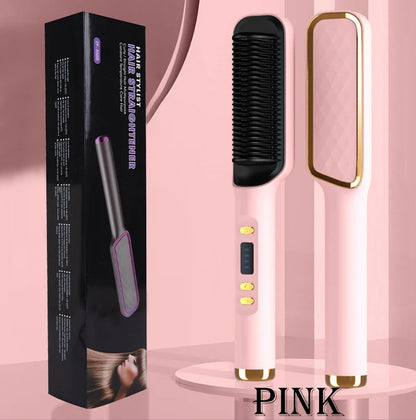 Hair Straightener Brush Electric Hot Comb Hair Straightener Hair Brushes Comb Hot Heating Comb Multifunction Hair Straightener