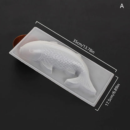 Fish Mold 3D Koi Fish Shape Plastic Cake Chocolate Jelly Mould Mold DIY Soap Handmade Sugarcraft Mold Baking Molds форма рыба
