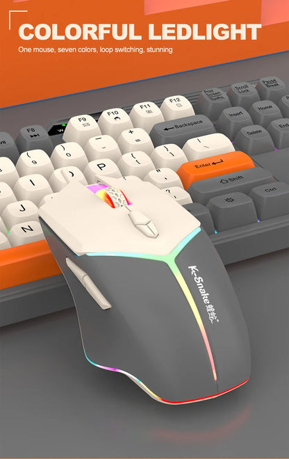 Wired Keyboard and Mouse Set，19-Key Rollover，Office/Gaming Compatible with Desktops and Laptops