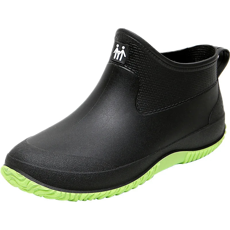 Women's Ankle Rain Boots Summer Wear-resistant Anti-Slip Couple Men And Women Short Rubber Boots Suitable For Outdoor Camp