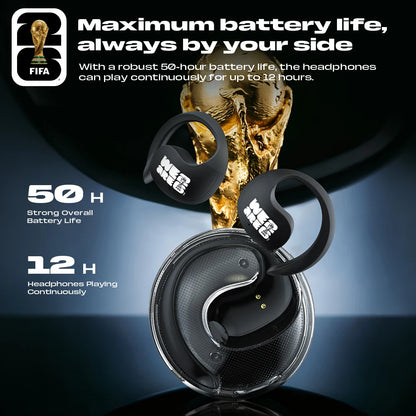 FIFA-F26E02 AI Translator Earbuds 138 Languages Real Time Two Way Translation Bluetooth 6.0 TWS Wireless Earbuds ENC Noise Cancelling 45H Battery 28ms Low Latency Gaming Headphones for Travel Business