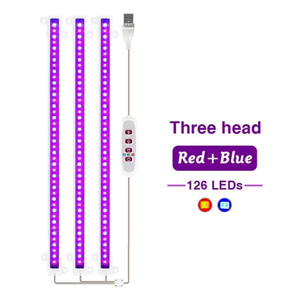 LED Grow Light 5V USB Plug Full Spectrum Led Bar Lamp for Plants High Luminous Efficiency 30cm for Grow Tent Greenhouses Flowers