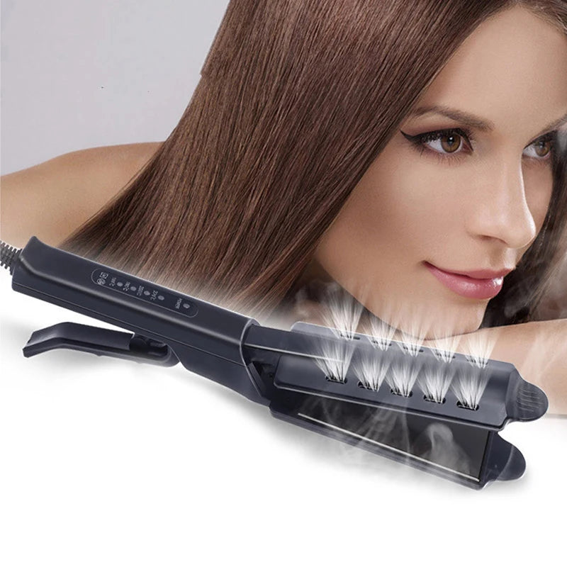 Hair Straightener Ceramic Tourmaline Ionic Flat Iron Hair Straightener Widen Panel For Women