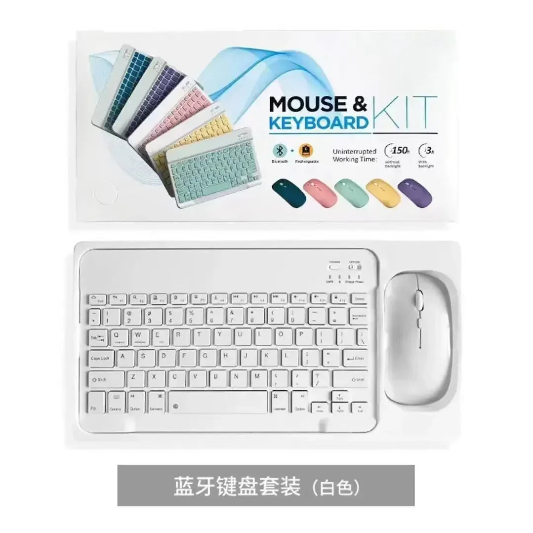NEW Wireless Keyboard Mobile Phone Tablet Computer Bluetooth Keyboard Mouse 1Set