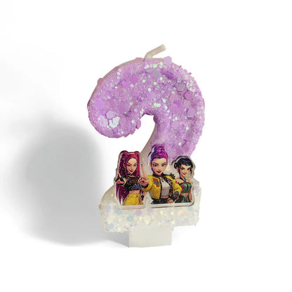 Anime 0-9 Number Candle Cute 3D Page Cartoon Character Children Party Cake Plug-in Birthday Cake Decoration Gift