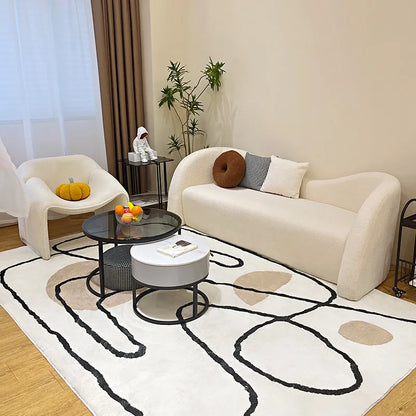 Nordic Cream Style Sofa Modern Designer Clothing Store Beauty Salon Arc Sofa Lounge Reception Office Furniture Transat FYSS