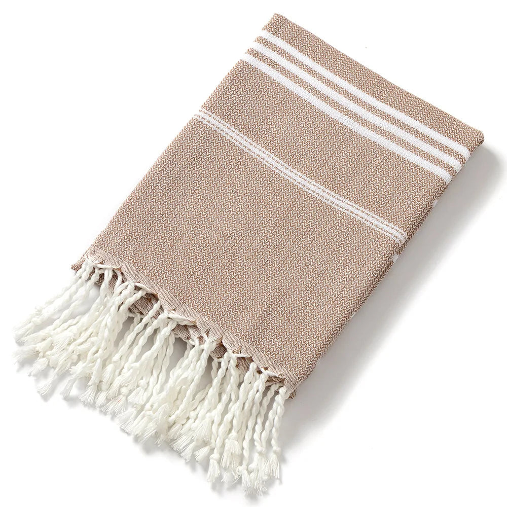 90*180CM Turkish Beach Towel Sauna Spa Gym Sports Fitness Fringed Bath Towel Kitchen Outdoor Soft Absorbent Quick Drying Towels