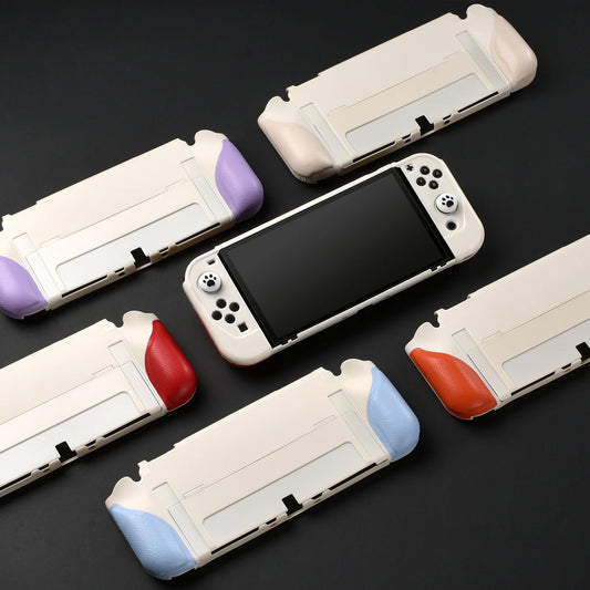2023 New Switch OLED Case Game Console All-in-One Case Surface Silicone Oily Grip Color Clash
