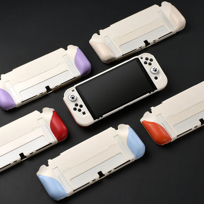 2023 New Switch OLED Case Game Console All-in-One Case Surface Silicone Oily Grip Color Clash