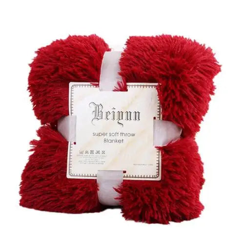 80x120cm Soft Fluffy Shaggy Warm Bed Sofa Bedspread Bedding Sheet Throw Blanket Travel Patchwork Bedspread