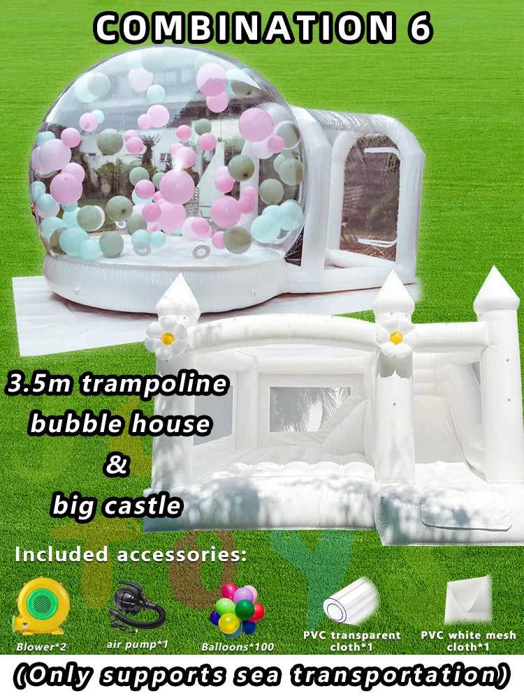Aesthetic Clear Inflatable Balloon House Modern White Bubble House for Wedding Backdrop Baby Shower Party Event Decor