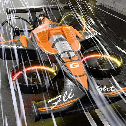2-in-1 RC Flying Stunt Car & Drone With Headless Mode LED Lights High-Speed Ground Drifting One-Key 360° Flips For Kids