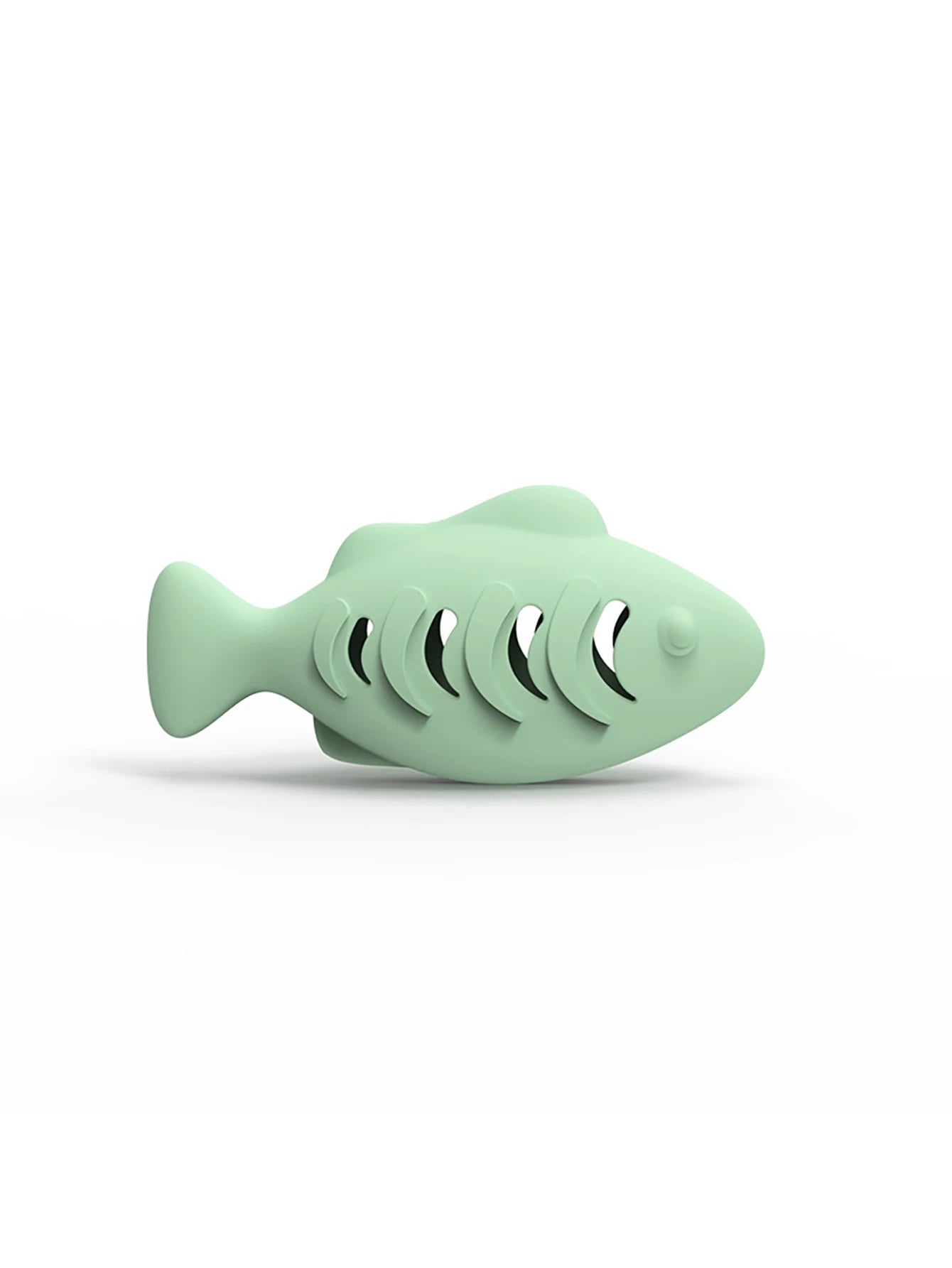 Fish-Shaped Cat Chew Toy - Dental Treat Dispenser Puzzle, Safe Silicone, No Battery, Interactive Pet Snack Game