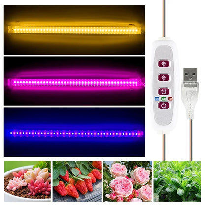 LED Grow Light 5V USB Plug Full Spectrum Led Bar Lamp for Plants High Luminous Efficiency 30cm for Grow Tent Greenhouses Flowers