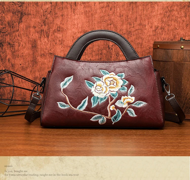 Luxury Designer Handbag Women Embroidered Shoulder Bag High-quality PU Diagonal Cross Bag Holiday Gift Office Handbag Handtasche