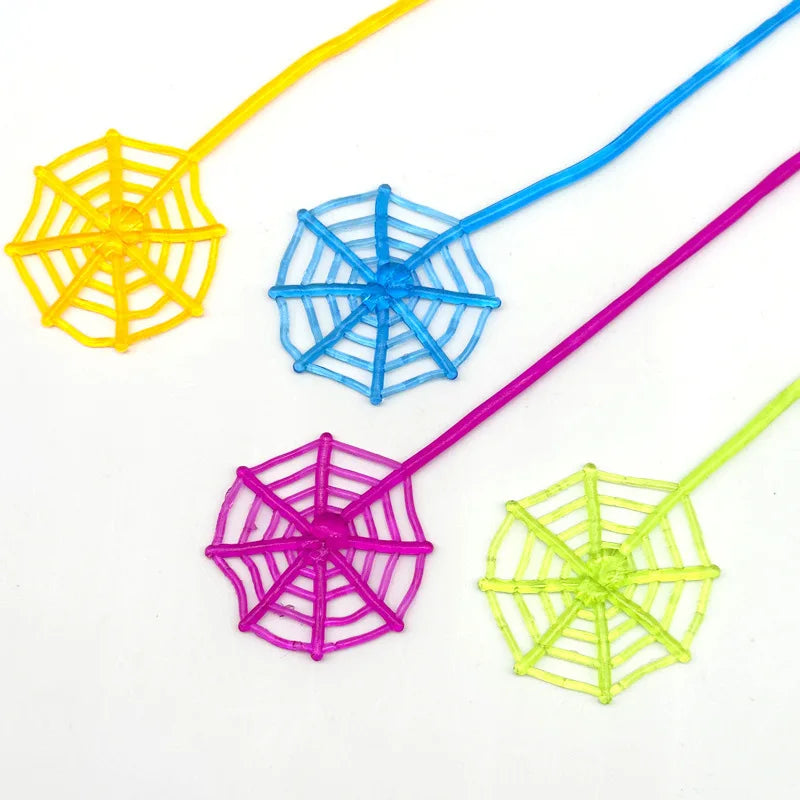 Adhesive Spider Web Party Small Gift Set for Halloween Birthday Candy Bag Classroom Prize Themed Party Favors