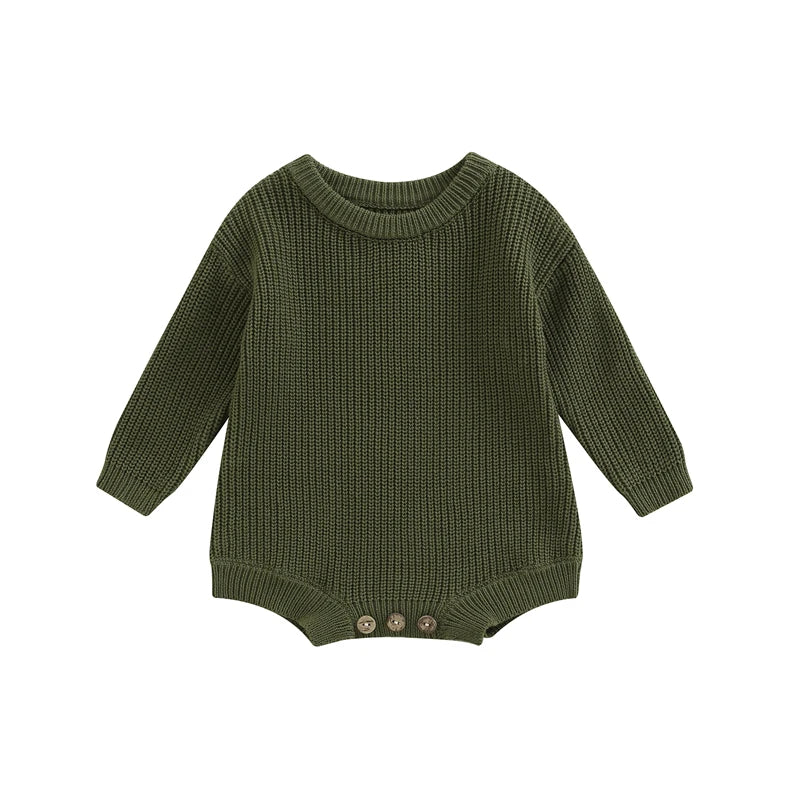 0-2Y Knitting Newborn Baby Girl Boy Spring Autumn Clothes Cute Long Sleeve Sweater Romper Jumpsuit Casual New born Outfits