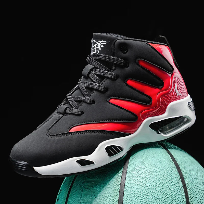 Men's High-Top Basketball Shoes, Heavy-Duty and Stable, Lace-Up Training Sneakers, Unisex, Suitable for Running, Sports, Basketball, Walking. Ideal Gift for Men, Lightweight, Comfortable, Lace-Up Closure, Men's Basketball Sho