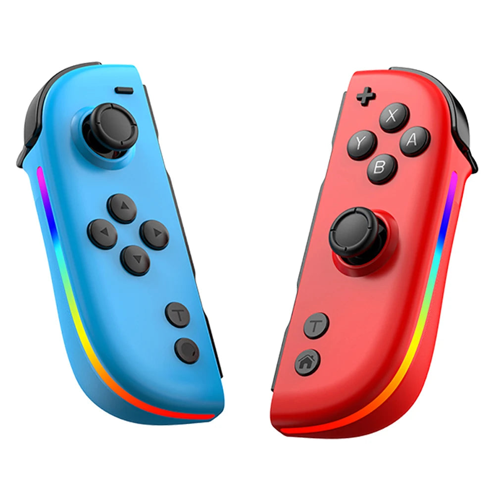 Bluetooth 5.3 Gamepad Controller For Nintendo Switch/OLED/Lite Joycon RGB Colorful Light L/R Wireless Game Console Joystick