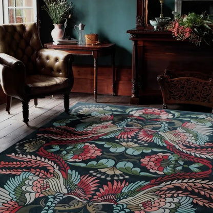 Light Luxury Cloakroom Carpet Home Non-slip Mat Large Area Bedroom Decor Washable Rug European Retro Carpets for Living Room