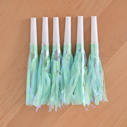 12 pcs Colorful tassel blowing dragon toy whistle birthday party wedding decoration festival party atmosphere cheering props
