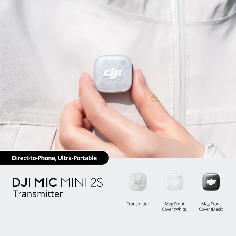DJI Mic Mini 2S Microphone In Stock Brand and New 28-Hour Internal Storage Fast Charging Two-level AI Noise Canceling