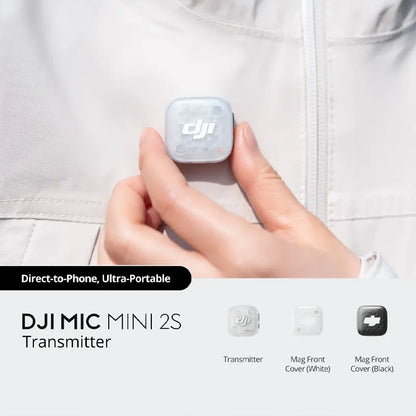 DJI Mic Mini 2S Microphone In Stock Brand and New 28-Hour Internal Storage Fast Charging Two-level AI Noise Canceling