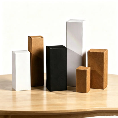 100/500pcs Small Kraft Paper Gift Packing Box Brown Black White Craft Paper Lipstick Cosmetic Packing Box