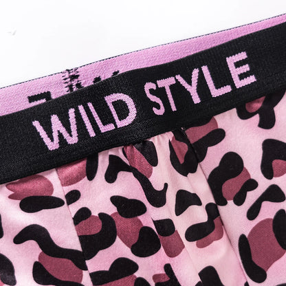 4-Pack Men's Polyester Boxer Briefs: Trendy Leopard & Zebra Prints, Multiple Sizes, Comfortable Fashion Underwear