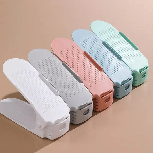 1pcs Adjustable Shoe Rack Organizer Shoe Slot Space Saver Double-layer Shoe Rack Organization Shoes Storage Rack Shoe box