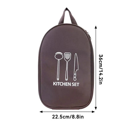 Camping Kitchen Utensil Organizer Bag,Waterproof Travel Storage Pouch for Cooking Tool,Organizer Pouch for Outdoor Cooking Tools
