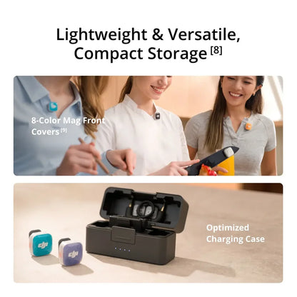 DJI Mic Mini 2S Microphone In Stock Brand and New 28-Hour Internal Storage Fast Charging Two-level AI Noise Canceling