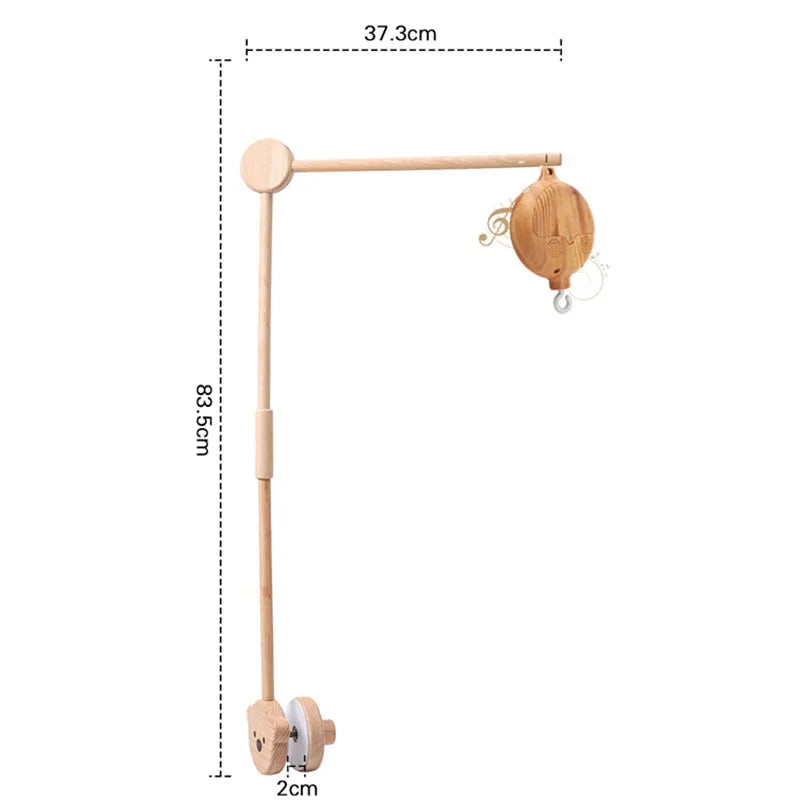 Revolving Music Box For Newborns Baby Crib Imitation Wood Color Hanging Rattle Baby Soothing Musical Toys 0-12 Months Baby Gift