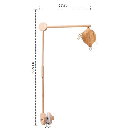 Revolving Music Box For Newborns Baby Crib Imitation Wood Color Hanging Rattle Baby Soothing Musical Toys 0-12 Months Baby Gift