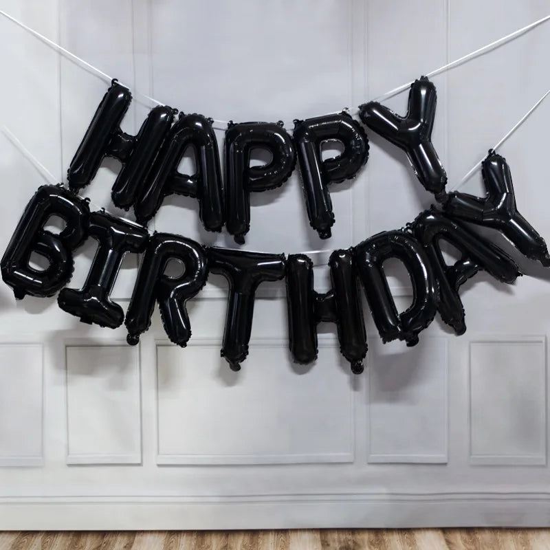 16inch Happy Birthday Decoration Balloons Pink Blue Letter Foil Ballons Set Birthday Party Decor Air Globos Balony Anniversaire