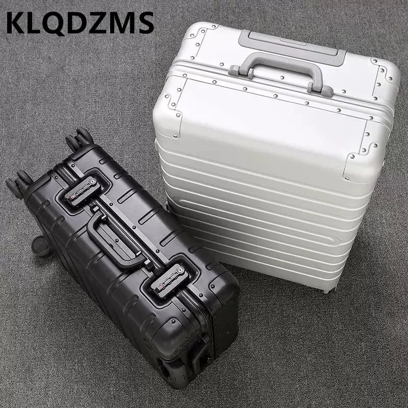 KLQDZMS 20 Inch Portable All Aluminum Magnesium Alloy Cabin Luggage Bag Female 24 Inch Password Travel Suitcase Student Fashion