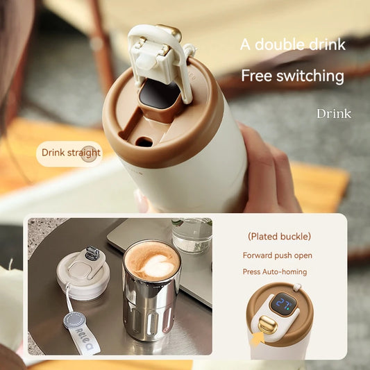 450 mL Temperature-Display Travel Mug | Insulated Stainless Steel | Coffee, Commuting & Travel