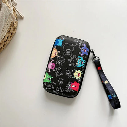 Lanyards Storage Bag Case For R36S R36H RG35XX H R36 Ultra K36 Video Game Console Handbag Pouch Protective Cover Box Accessories