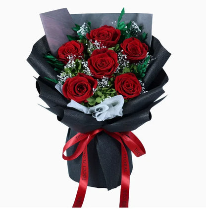 Preserved Rose Bouquet - Real Yunnan Dried Flowers, Eternal Forever Roses, Perfect for Valentine's Day Christmas Gifts for Her