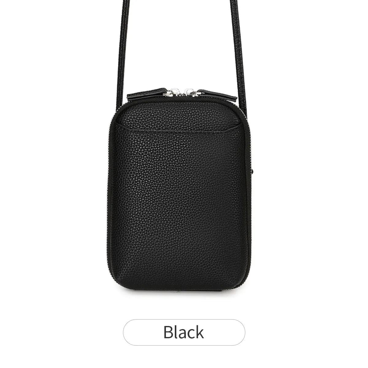 Classic solid color women's crossbody bag high-quality PU leather shoulder bag fashionableluxury large capacity mobile phone bag