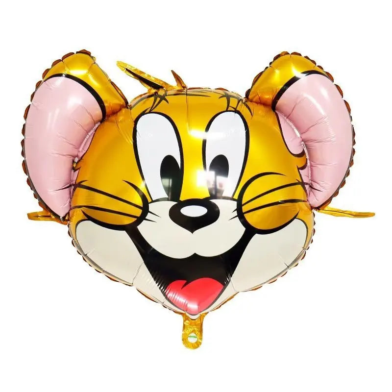 Cartoon T-Tom And J-Jerry Party Decorations Banner Latex Foil Balloons Cake Topper Birthday Movie Show Party Supplies Set Favor