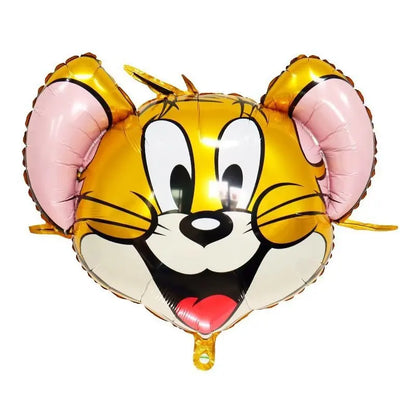 Cartoon T-Tom And J-Jerry Party Decorations Banner Latex Foil Balloons Cake Topper Birthday Movie Show Party Supplies Set Favor