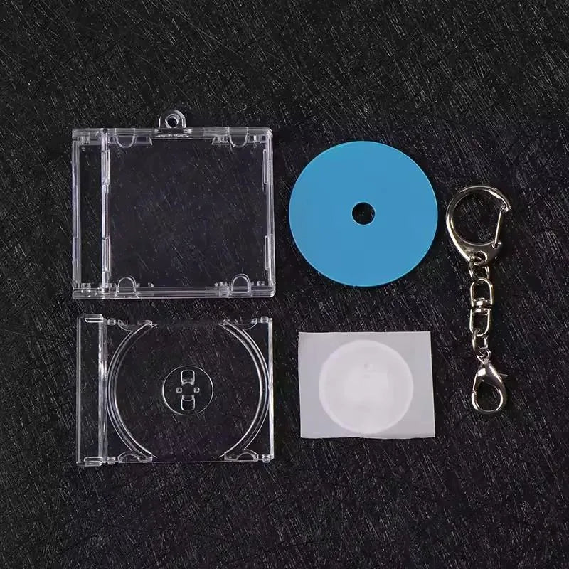 10pcs NFC Functional CD Disc Key Chain Mini CD Case Keychain Peripheral Commemorative Album Key Holder For DIY Backpack Pendant