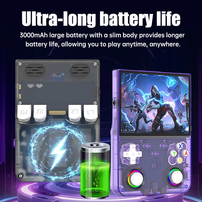 New R36 Ultra X Handheld Retro Video Game Console IPS Screen 128GB Games Portable Pocket Player with Linux System