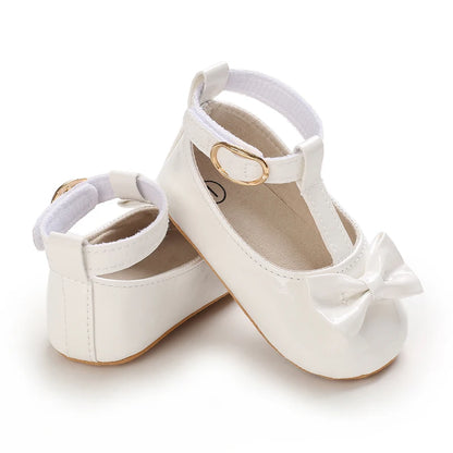 HAIZHIW Fashion PU Leather Baby Princess Shoes Newborn Girls Moccasins Shoes Rubber Sole Prewalker Non-slip Summer First Walkers